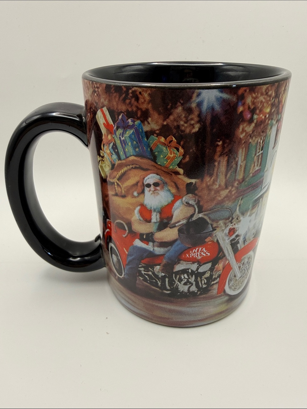 Harley-Davidson Black Santa Motorcycle Holiday Oversized Coffee Mug 2025